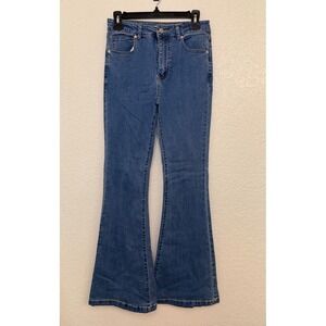 Forever 21 Womens Jeans Size 27 High Rise Flare Leg‎ Denim Blue